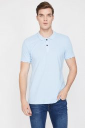Erkek Mavi Polo Yaka T-Shirt 9YAM12133LK - 9