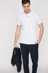 Erkek Mavi Polo Yaka T-Shirt 9YAM12133LK - 10