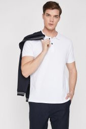 Erkek Mavi Polo Yaka T-Shirt 9YAM12133LK - 11