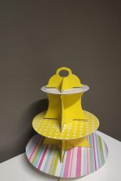 STAND 3 KATLI KARTON KARIŞIK RENK - 1