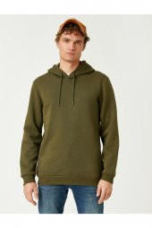 Basic Kapşonlu Sweatshirt - 2