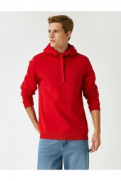 Basic Kapşonlu Sweatshirt - 3