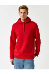 Basic Kapşonlu Sweatshirt - 7