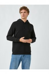 Basic Kapşonlu Sweatshirt - 9