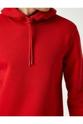 Basic Kapşonlu Sweatshirt - 11
