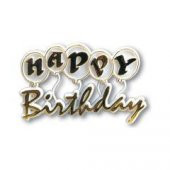 HAPPY BIRTHDAY YAZILI PLAKET BALONLU MAVİ - 1
