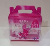 KUTU ASETAT BABY PEMBE 13X10CM 10 ADET - 1