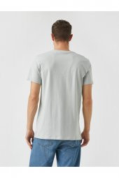 Baskılı Slim Fit Tişört - 4