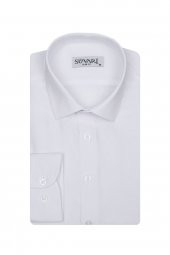 Slim Fit Armür Desenli Erkek Gömlek - 5