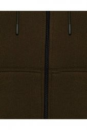 Üç Iplik Fermuarlı Kapüşonlu Yeşil Erkek Sweatshirt thumbnail 2