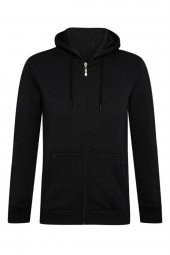 Üç Iplik Fermuarlı Kapüşonlu Yeşil Erkek Sweatshirt thumbnail 7