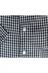 Bol Kesim Kısa Kollu Siyah Erkek Gömlek - 2