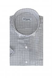 Bol Kesim Kısa Kollu Siyah Erkek Gömlek - 3