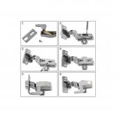 6 Adet Dolap Içi Sensörlü Menteşe Lambası Led Pilleri Dahil - 3