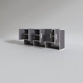 Kenzlife hazır mutfak vice gri 060*180*22 mutfak banyo dolabı kapaklı raflı thumbnail 2