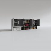 Kenzlife hazır mutfak vice gri 060*180*22 mutfak banyo dolabı kapaklı raflı thumbnail 3