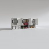 Kenzlife hazır mutfak vice byz 060*180*22 mutfak banyo dolabı kapaklı raflı thumbnail 3