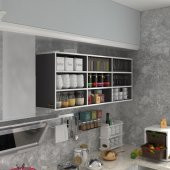 Kenzlife hazır mutfak orela gri 060*150*22 mutfak banyo dolabı kapaksız raflı - 1