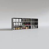 Kenzlife hazır mutfak orela gri 060*150*22 mutfak banyo dolabı kapaksız raflı - 3