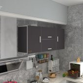Kenzlife hazır mutfak lucida gri 060*150*22 mutfak banyo dolabı kapaklı raflı - 1