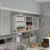 Kenzlife hazır mutfak orela byz 060*150*22 mutfak banyo dolabı kapaksız raflı thumbnail 1