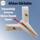 Napoli Lüks Mobilya Kanepe Sehpa Puf Koltuk Ayağı 12 Cm Krem Baza Ayakları thumbnail 3