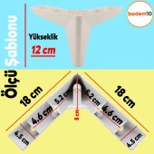 Napoli Lüks Mobilya Kanepe Sehpa Puf Koltuk Ayağı 12 Cm Krem Baza Ayakları thumbnail 4