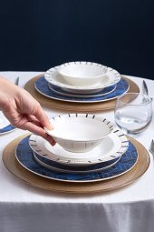 Safir 24 Parça 6 Kişilik Porselen Yemek Takımı - 3