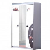 Setay Gardırop, Formula Çocuk Odası - Arabalı Yatak Uyumlu 3 Kapılı Dolap, Beyaz - 1