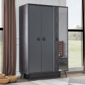 Setay Gardırop, Black New Genç Odası - 3 Kapılı Dolap - 1