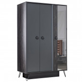 Setay Gardırop, Black New Genç Odası - 3 Kapılı Dolap - 2