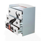 Setay Şifonyer, Formula Çocuk Odası - Arabalı Yatak Uyumlu Şifonyer, Beyaz - 2