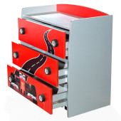 Setay Şifonyer, Formula Çocuk Odası - Arabalı Yatak Uyumlu Şifonyer, Beyaz - 4