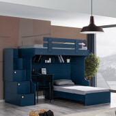 Setay Ranza, Blue Ranza Karyola Çalışma Masası + 3 Kapaklı Dolap - 2