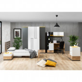 Setay Genç Odası, Relax Genç Odası Takımı - Dolap, Karyola, Komodin, Şifonyer, Çalışma Masası - 1