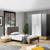 Setay Genç Odası, Relax Genç Odası Takımı - Dolap, Karyola, Komodin - 1