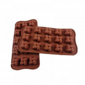 SİLİKON ÇİKOLATA KALIBI BURGULU KARE - 1