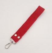 Angel Çanta Aksesuar Kırmızı Pamuklu Kolon Elcik Gümüş Metalli - 1