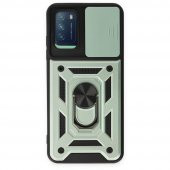 Xiaomi Redmi Note 9 4G Kılıf Kamera Korumalı Sürgülü Yüzüklü Standlı Tank - 9