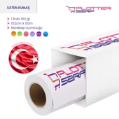 PlotterSarf Light Fabric Saten Kumaş Bayrak Bezi 140gr Pigment Dye (140) 152cmx 50mt (1 Rulo) - 1