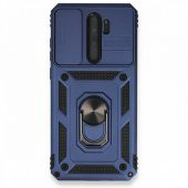 Xiaomi Redmi Note 8 Pro Kılıf Kamera Korumalı Sürgülü Yüzüklü Standlı Tank - 4