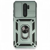 Xiaomi Redmi Note 8 Pro Kılıf Kamera Korumalı Sürgülü Yüzüklü Standlı Tank - 6