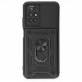 Xiaomi Redmi 10 Kılıf Kamera Korumalı Sürgülü Yüzüklü Standlı Tank - 5