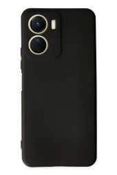 Vivo Y16 Kılıf Yumuşak Dokulu Silikon  - Siyah - 1
