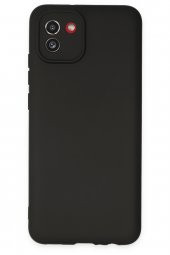 Samsung Galaxy A03 Kılıf Yumuşak Dokulu Silikon  - Siyah - 1