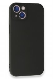 iPhone 14 Kılıf Yumuşak Dokulu Silikon  - Siyah - 3