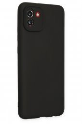 Samsung Galaxy A03 Kılıf Yumuşak Dokulu Silikon  - Siyah - 2