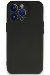 iPhone 14 Pro Kılıf Yumuşak Dokulu Silikon  - Siyah thumbnail 1