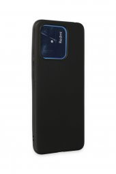 Xiaomi Redmi 10C Kılıf Yumuşak Dokulu Silikon  - Siyah - 4