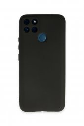 Realme C25Y Kılıf Yumuşak Dokulu Silikon  - Siyah - 1